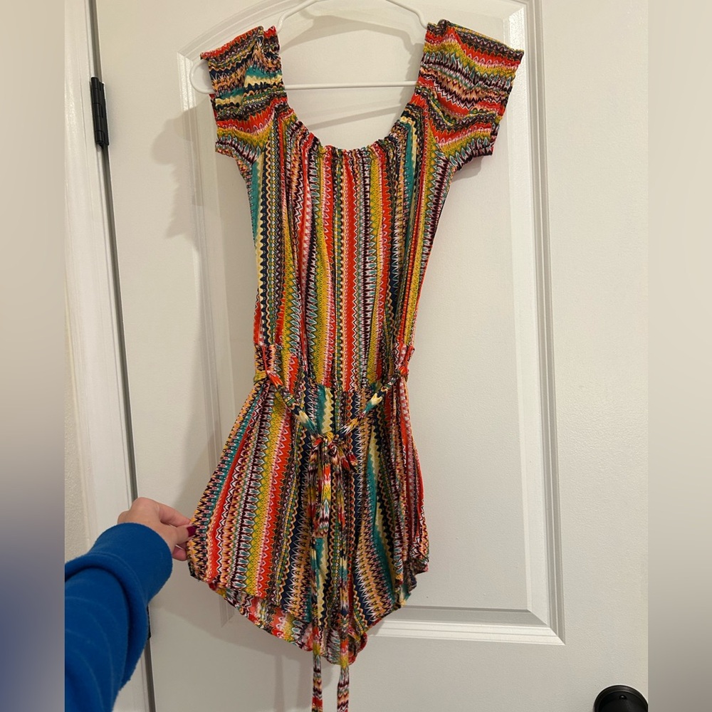 Forever 21 Multicolor Striped Romper